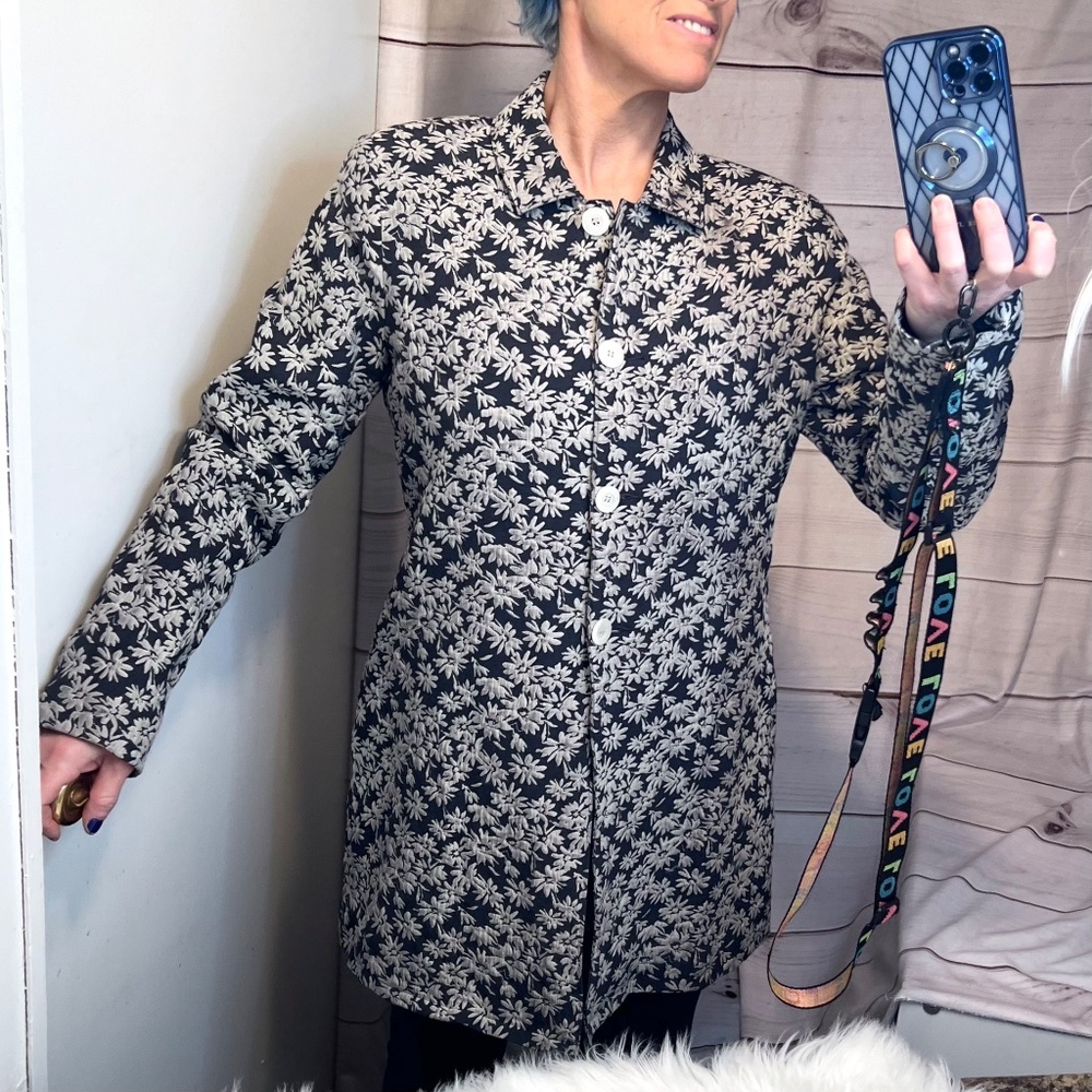 VINTAGE |•MARSHALL FIELDS•| Floral Coat Size 14 - Picture 4 of 14